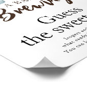 Poster Bébé brasse du café Devine le désordre doux (Coin)