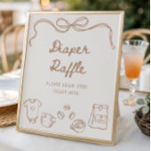 Poster Bébé brasse la main traînée de la couche Raffle