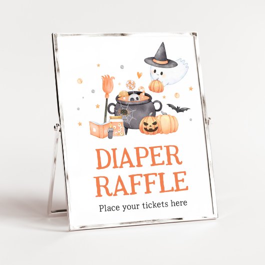 Poster Bébé brasse Orange Halloween Raffle de couche