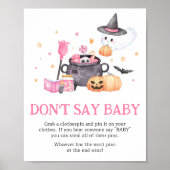 Poster Bébé brasse Pink Halloween Ne pas dire Bébé (Devant)