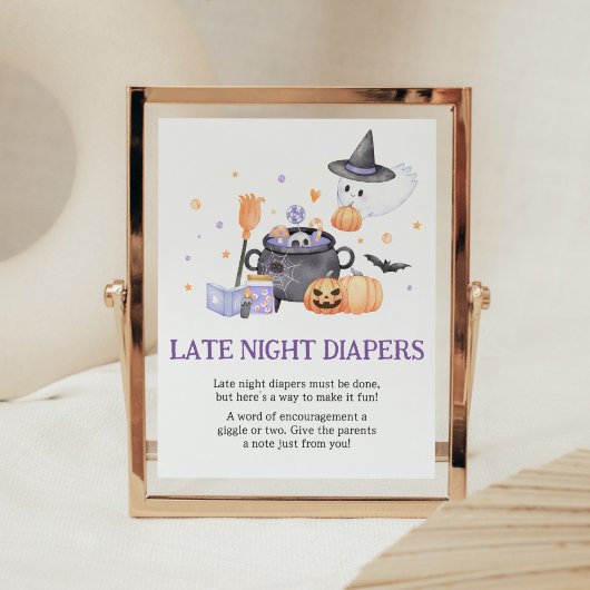 Poster Bébé brasse pourpre Late Night Diapers
