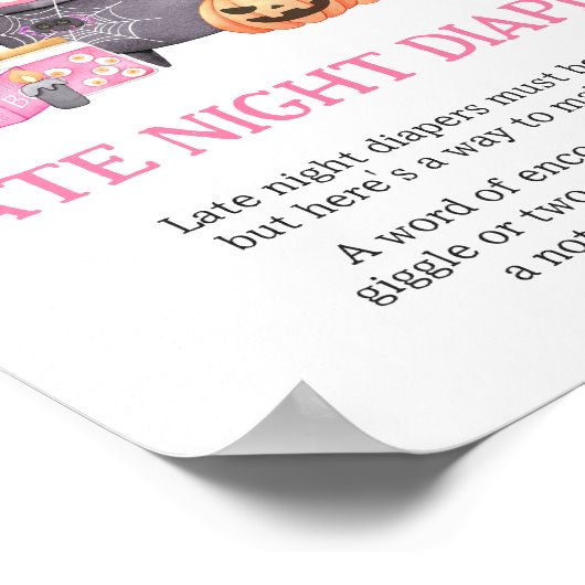 Poster Bébé brasse rose Halloween Late Night Diapers (Coin)