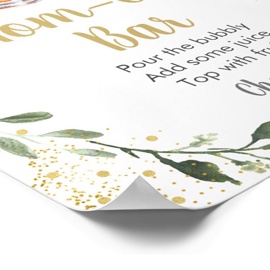 Poster Bébé brasse verdure Mimosa Bar Signal (Coin)