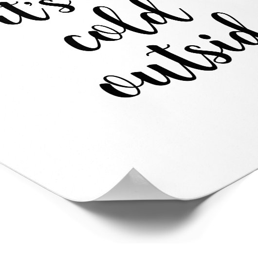 Poster Bébé c’est froid dehors Noël (Coin)