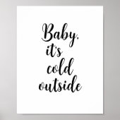 Poster Bébé c’est froid dehors Noël (Devant)