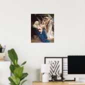 Poster Bébé calme Jésus est dormant Ange Lullabe Script (Bureau à domicile)