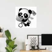 Poster Bébé Cartoon Bébé Panda Ours Golf (Bureau à domicile)
