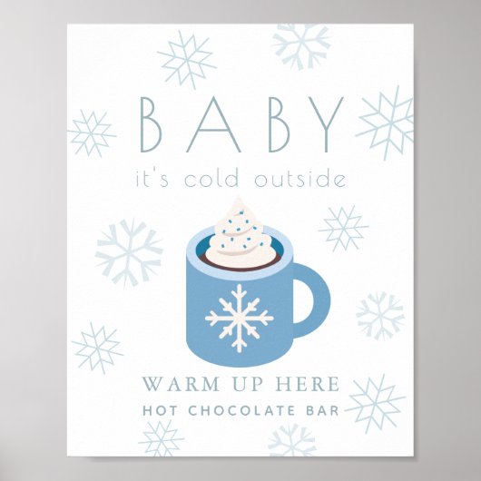 Poster Bébé C'est Bleu Froid Chocolat Barre Signal (Devant)
