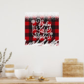 Poster Bébé c'est froid à l'extérieur de Buffalo Plaid (Cuisine)