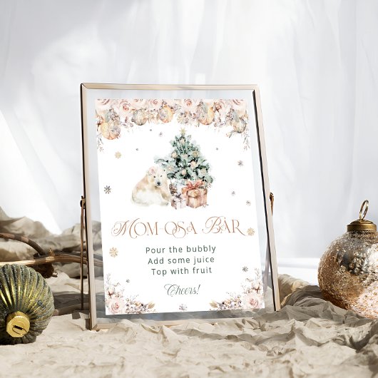 Poster Bébé c'est froid à l'extérieur de l'ours polaire M