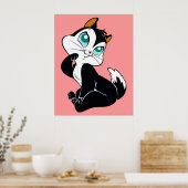 Poster Bébé chatte adorable Kitty (Cuisine)