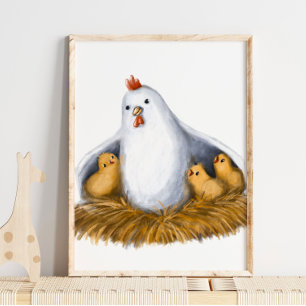 Poster Bébé Chicks Imprimer   Bébé Chicks Aquarelle Impri