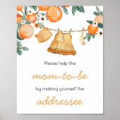 Poster Bébé Clothesline Orange Fruit Enveloppe Station (Devant)