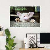 Poster Bébé Cochon en Stylo, Piglet (Bureau à domicile)