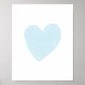 Poster Bébé Coeur bleu (Devant)