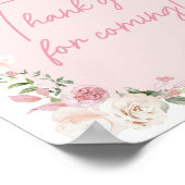 Poster Bébé d'arc floral en Merci fleuri pour venir (Coin)