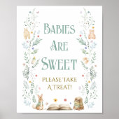 Poster Bébé de conte de fées Faveur douce pour la douche (Devant)