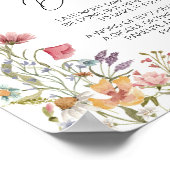 Poster Bébé de printemps en fleur Baby shower couche noct (Coin)