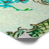 POSTER BÉBÉ DE STORK DOUCHE FILLE JAUNE (Coin)