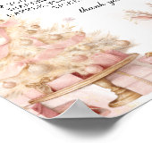 Poster Bébé Deer Blush Rose Gold Diaper Raffle (Coin)