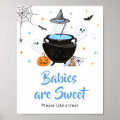 Poster Bébé d'Halloween bleu brasse Les bébés sont doux (Devant)