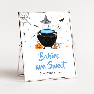 Poster Bébé d'Halloween bleu brasse Les bébés sont doux