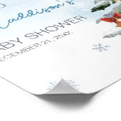 Poster Bébé d'hiver bleu Il fait froid à l'extérieur Accu (Coin)