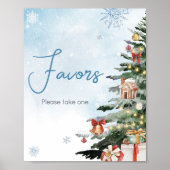 Poster Bébé d'hiver bleu Il fait froid Faveurs extérieure (Devant)