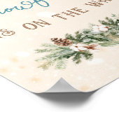 Poster Bébé d'hiver Douche petit flocon de neige sur le c (Coin)