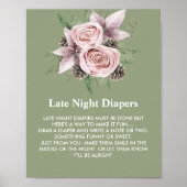 Poster Bébé d'hiver fin de nuit en fleur (Devant)