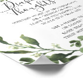 Poster Bébé Dinosaur Baby shower couche Pensées Signe (Coin)