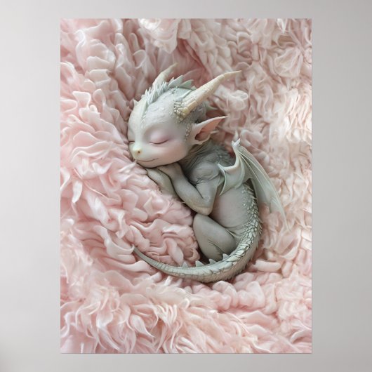 Poster Bébé Dormir Dragon Nursery Art (Devant)
