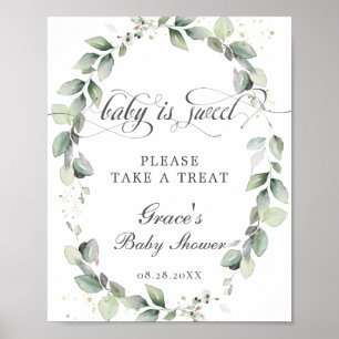 Poster Bébé Douce Végétation est Mignon Prenez un Signe d