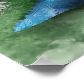 Poster Bébé Dragon Bleu Et Imaginaire Château Médiéval (Coin)