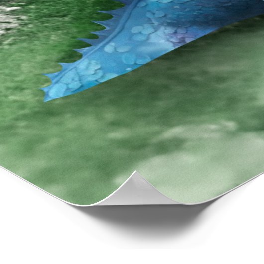 Poster Bébé Dragon Bleu Et Imaginaire Château Médiéval (Coin)