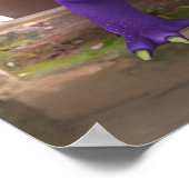 Poster Bébé Dragon Violet Et Imaginaire Château Médiéval (Coin)