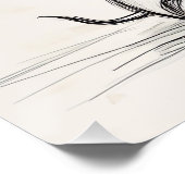 Poster Bébé éléphant amical avec ballon rouge (Coin)