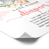 Poster Bébé éléphant blush or Late Night Diapers jeu (Coin)