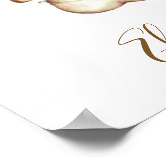 Poster Bébé Eléphant mignon (Coin)