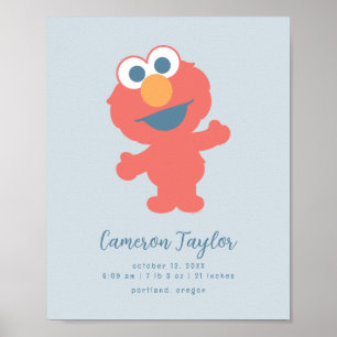 Poster Bébé Elmo Statistiques de naissance de bébé