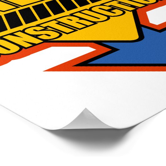 POSTER BÉBÉ EN CONSTRUCTION (Coin)