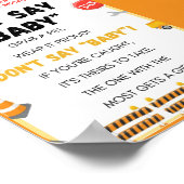 Poster Bébé en construction Baby shower Jeu Signal (Coin)