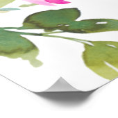 Poster Bébé en Fleur Aquarelle Baby shower Floral (Coin)