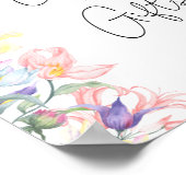 Poster Bébé en fleur baby shower Cartes et cadeaux (Coin)