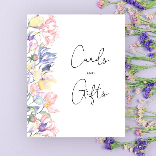 Poster Bébé en fleur baby shower Cartes et cadeaux