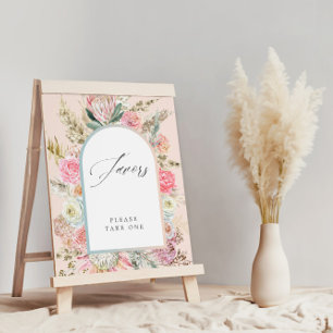 Poster Bébé En Fleur Baby shower Floral Bohème Favoriser