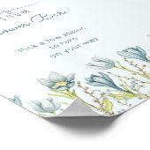 Poster Bébé en fleur Baby shower Panneau de la barre de f (Coin)