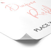 Poster Bébé en Fleur Blush rose floral Raffle (Coin)