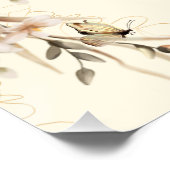 Poster Bébé En Fleur Boho Baby shower neutre (Coin)