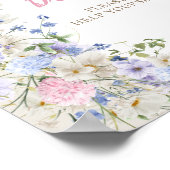 Poster Bébé en fleur boho Fleur sauvage arche rustique bo (Coin)
